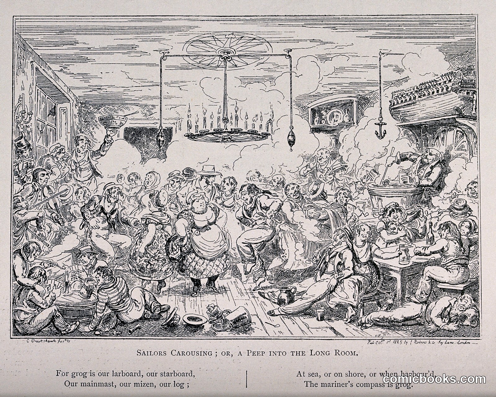 Sailors Carousing; or, a Peep into the Long Room by http://data.europeana.eu/agent/63272