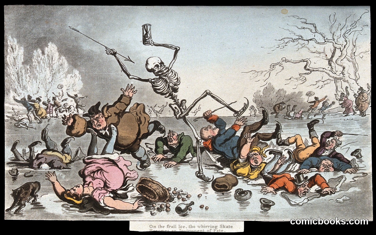 The Dance of Death: The Skaiters by Thomas Rowlandson