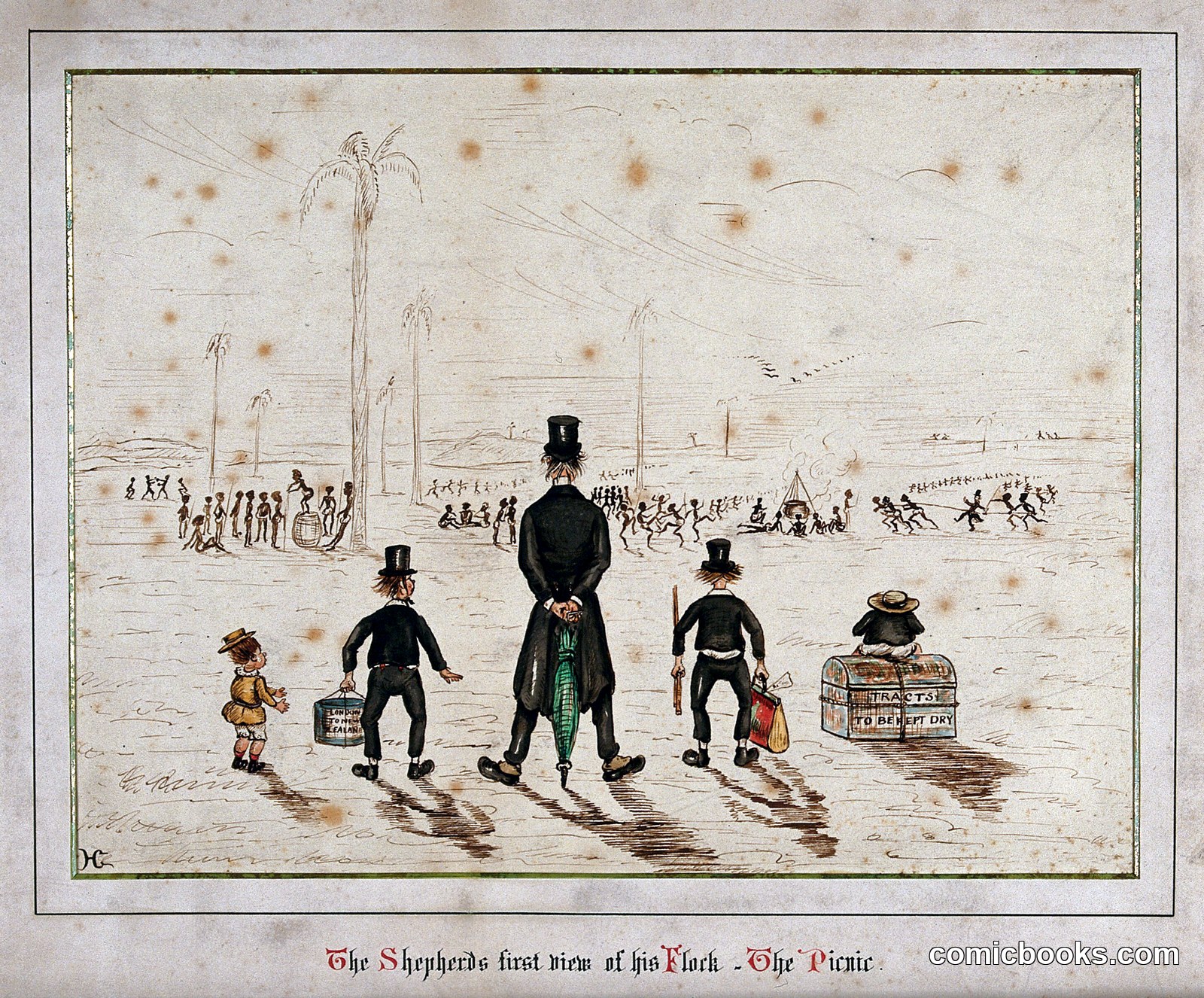 The Shepherd's First View of the Flock: The Picnic by H. G.
