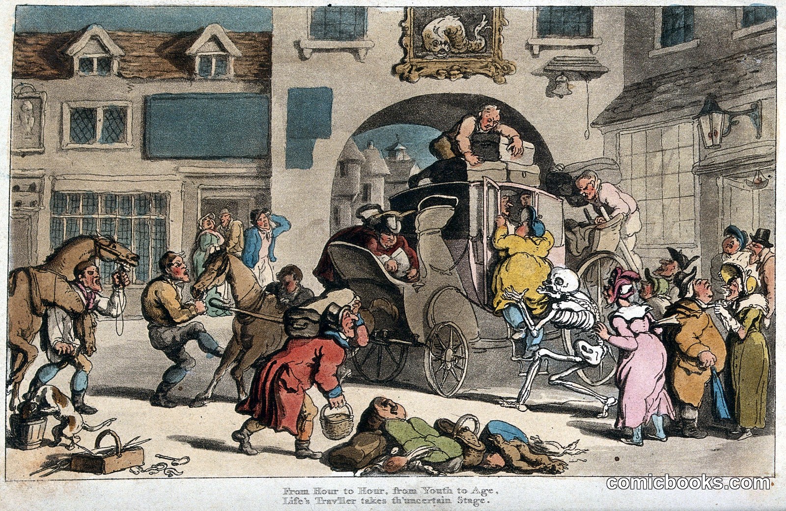 The Dance of Death: The Last Stage by Thomas Rowlandson