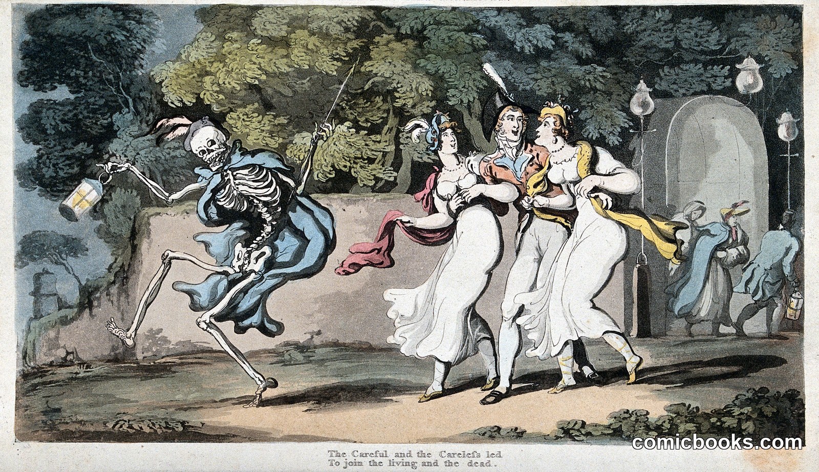 The Dance of Death: The Careless and the Careful by Thomas Rowlandson