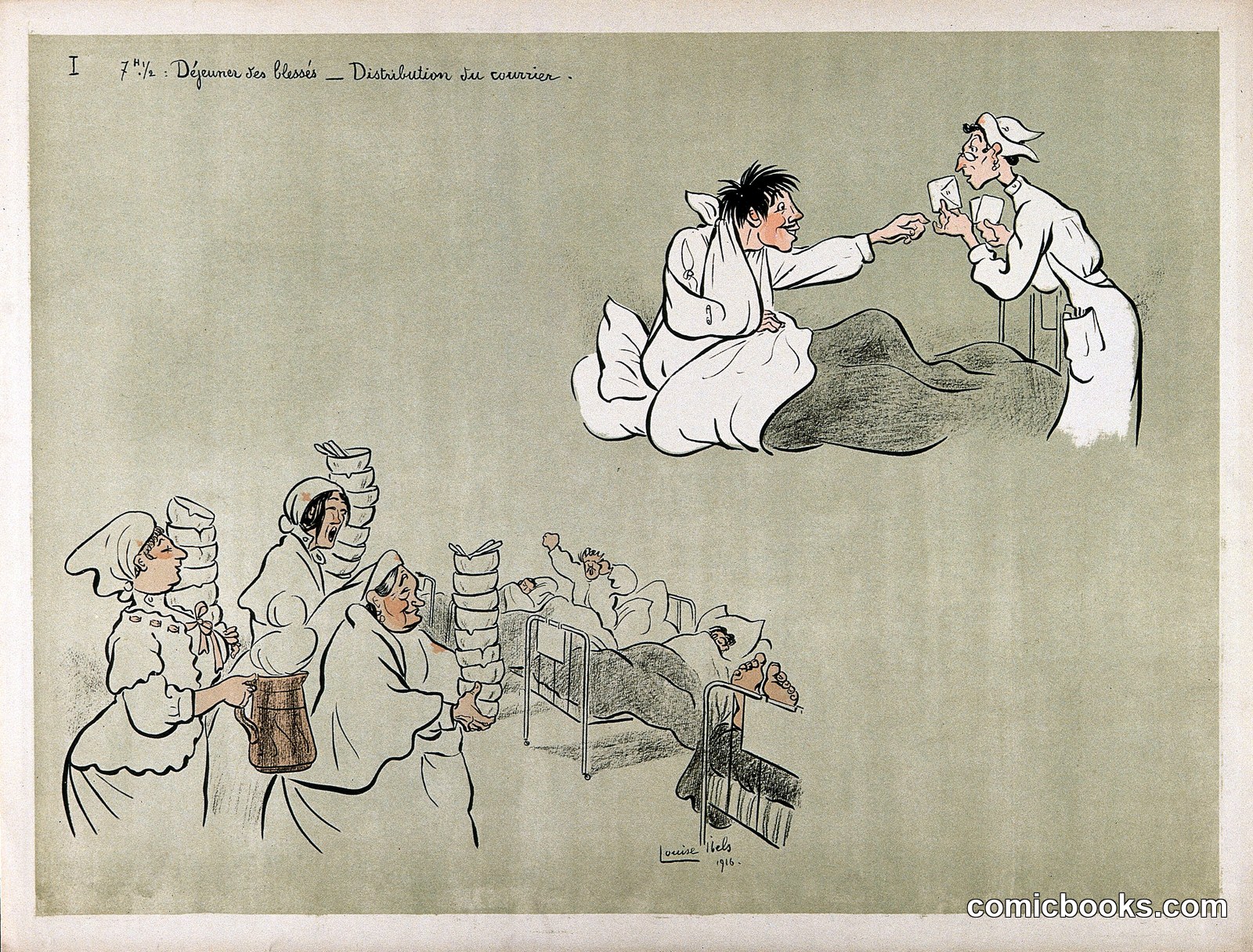 Two Hospital Scenes by Louise Catherine Ibels
