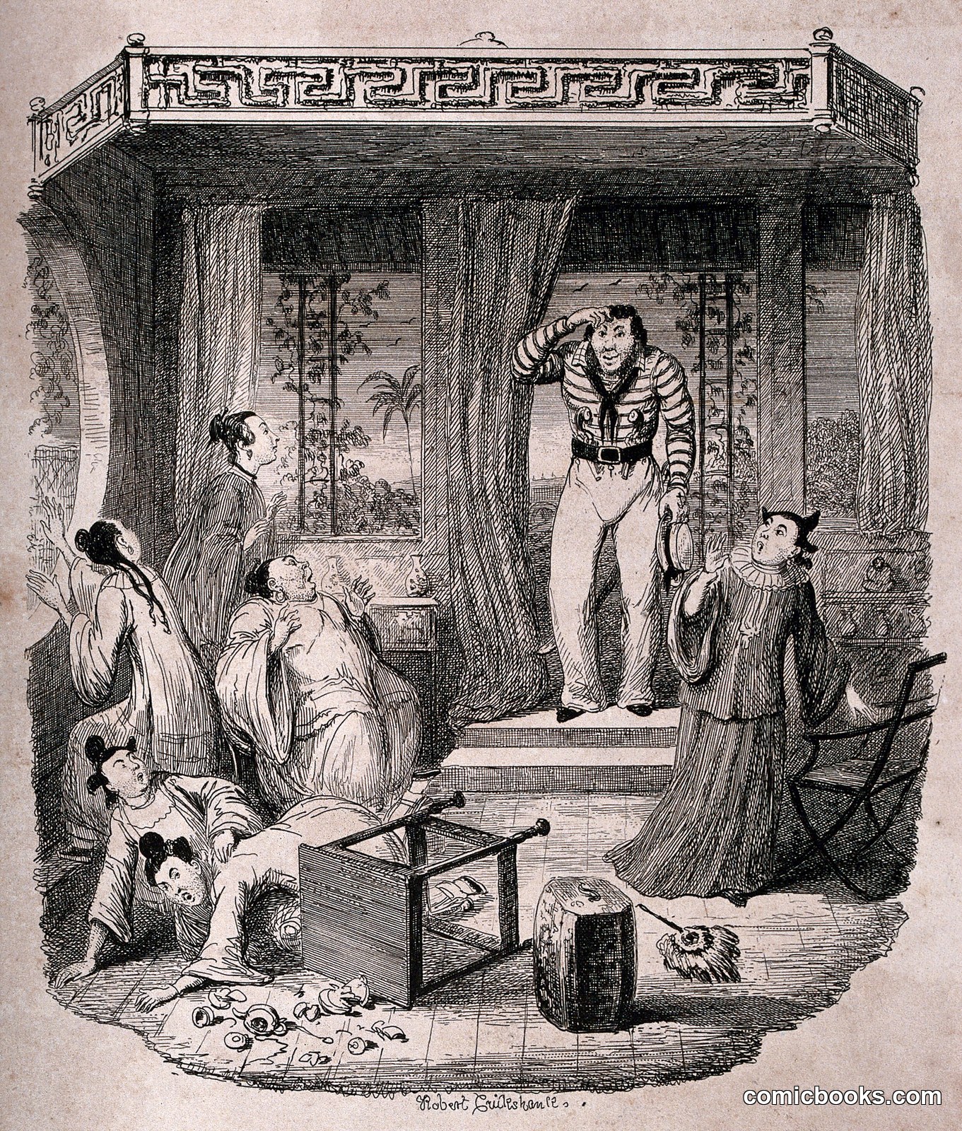 A Sailor's Surprise: Process Print After Robert Cruikshank