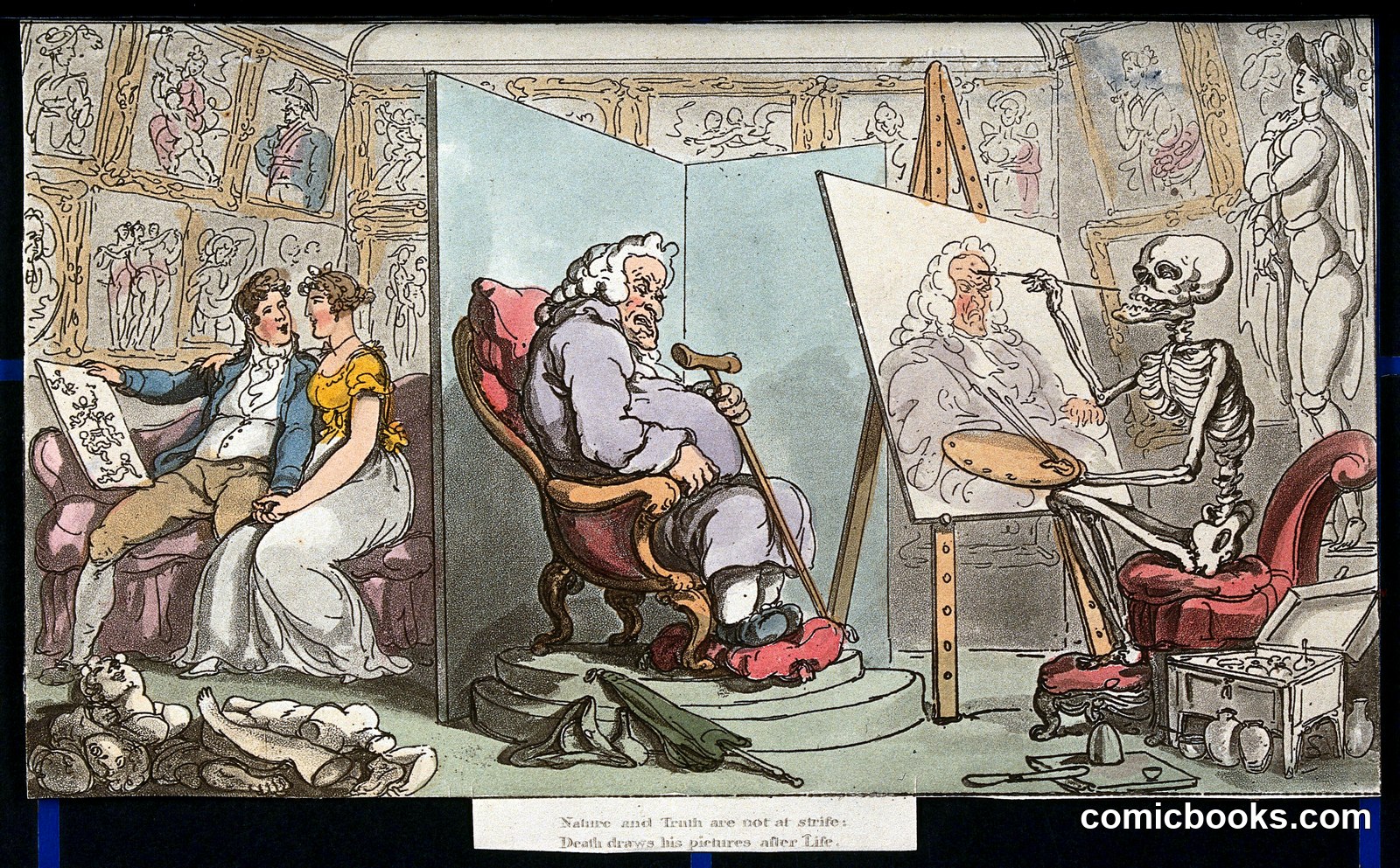 The Dance of Death: Death and the Portrait by Thomas Rowlandson