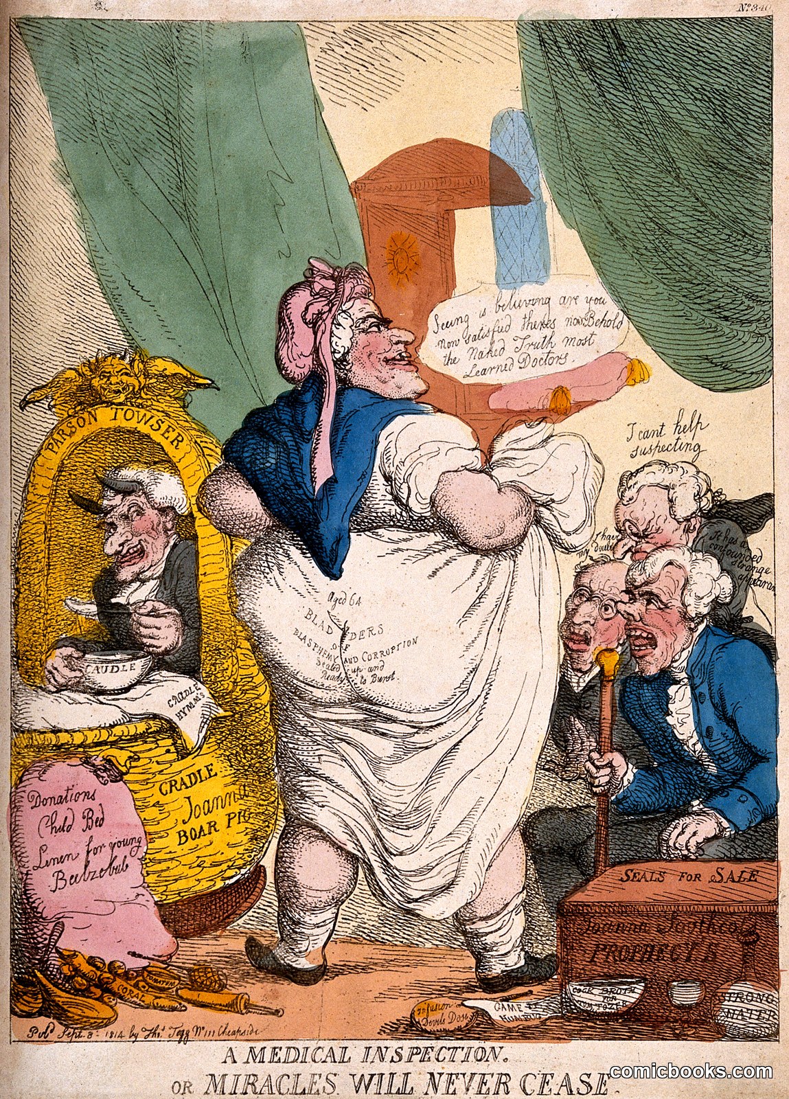 A Medical Inspection, or Miracles Will Never Cease by Thomas Rowlandson