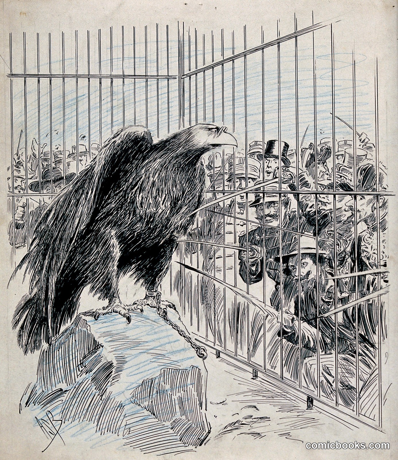 Alfred Dreyfus as an Imprisoned Eagle by Boyd,A. S.