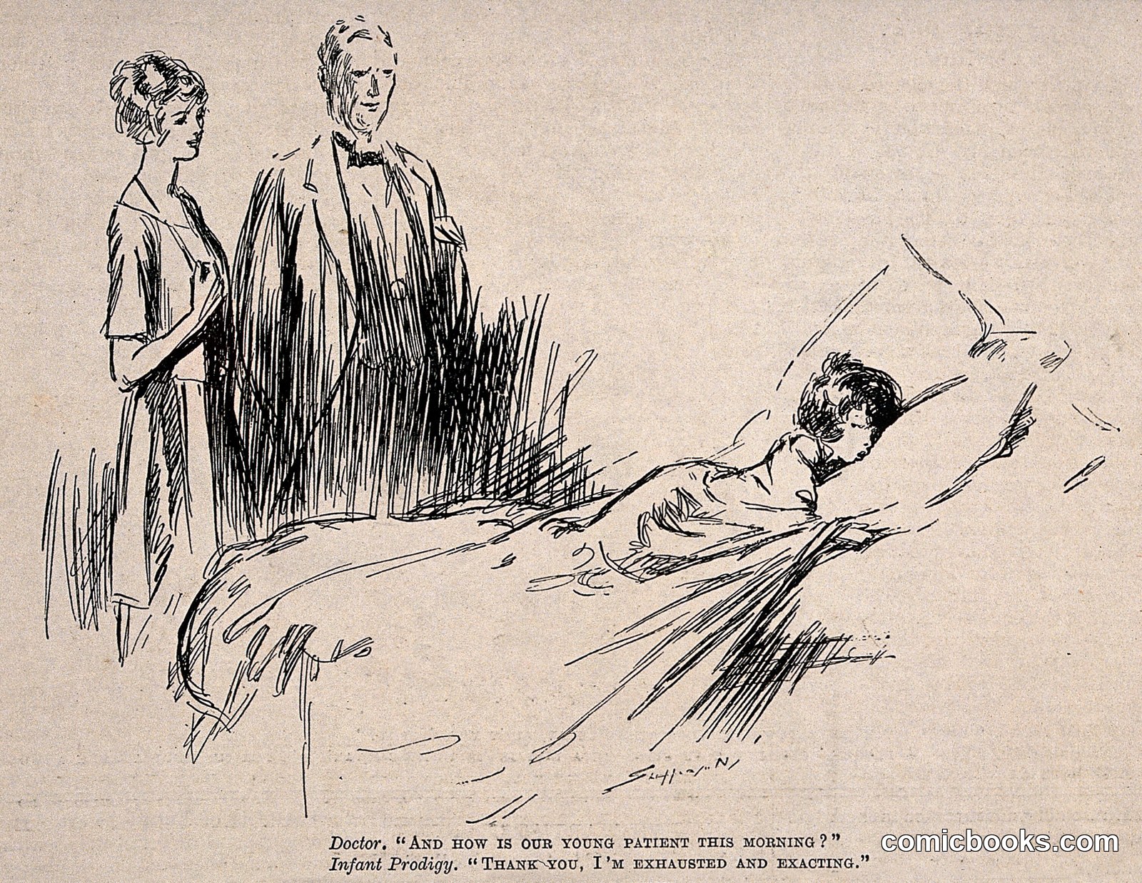Doctor and Precocious Patient by Claude Alin Shepperson