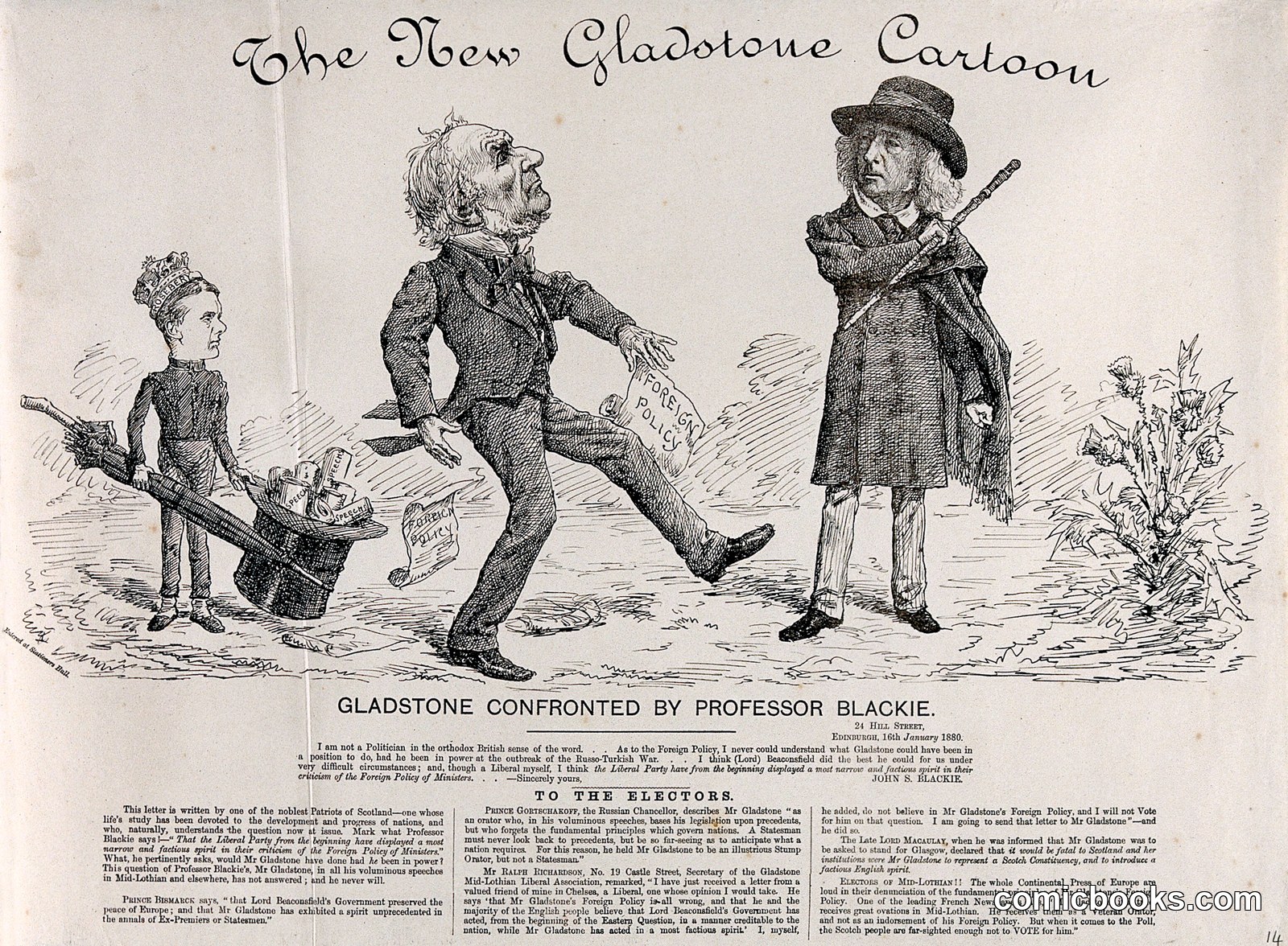 Gladstone Confronted by Professor Blackie