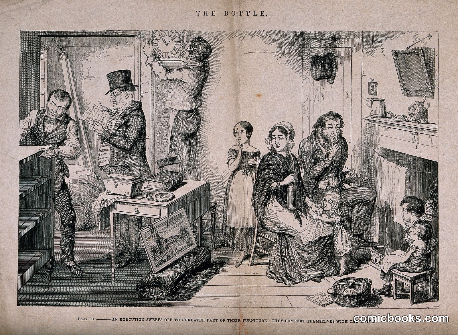 The Bottle, Plate III by George Cruikshank