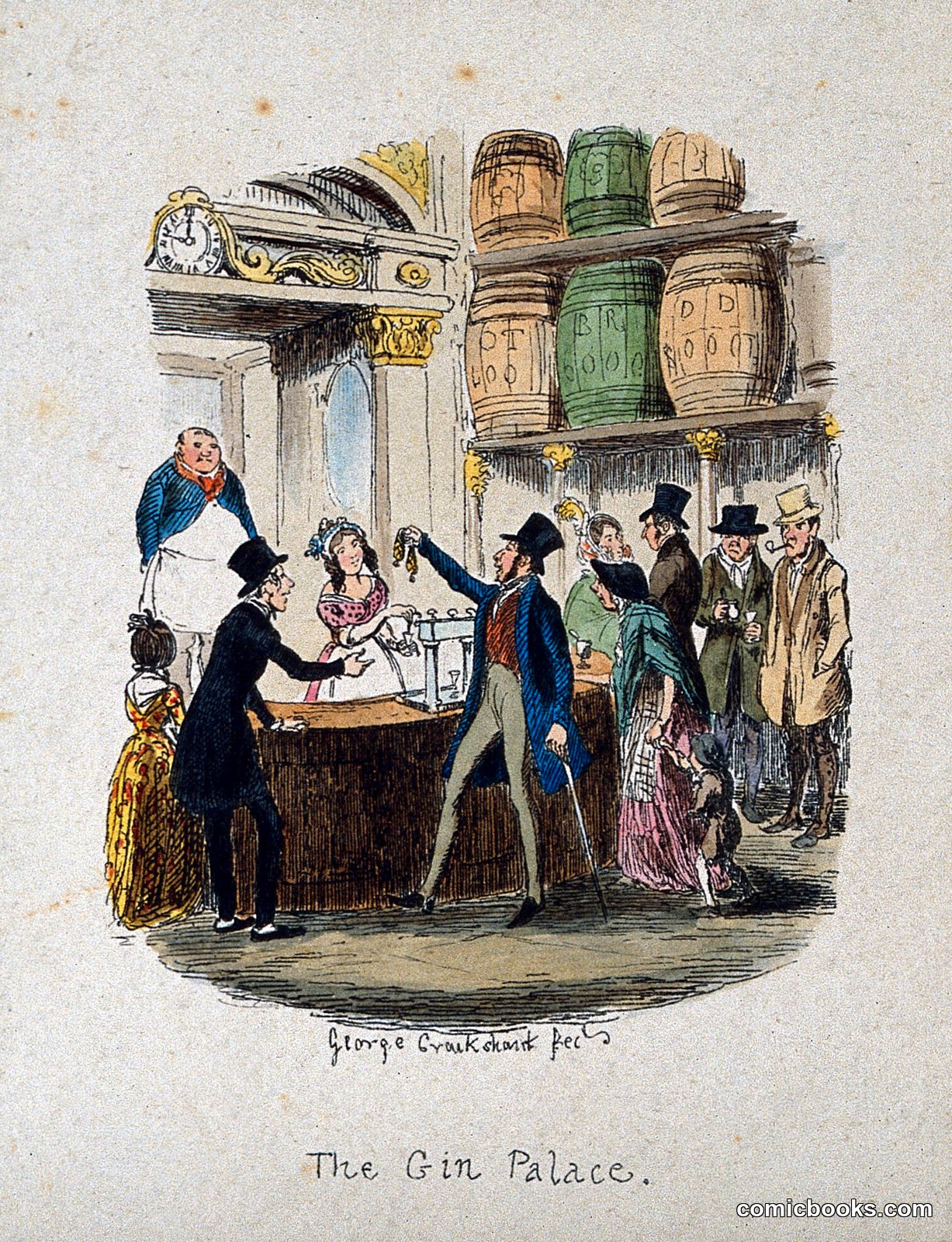 The Gin Palace by George Cruikshank