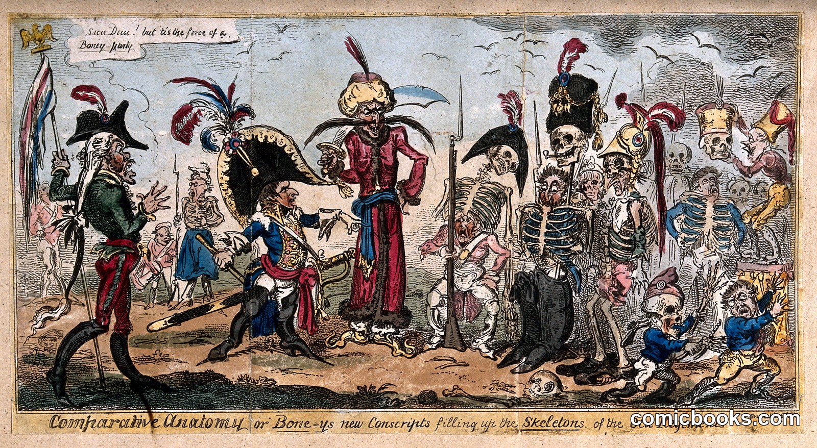 Comparative Anatomy, or Bone-us New Conscripts Filling Up the Skeletons of the Old Regiments by http://data.europeana.eu/agent/63272