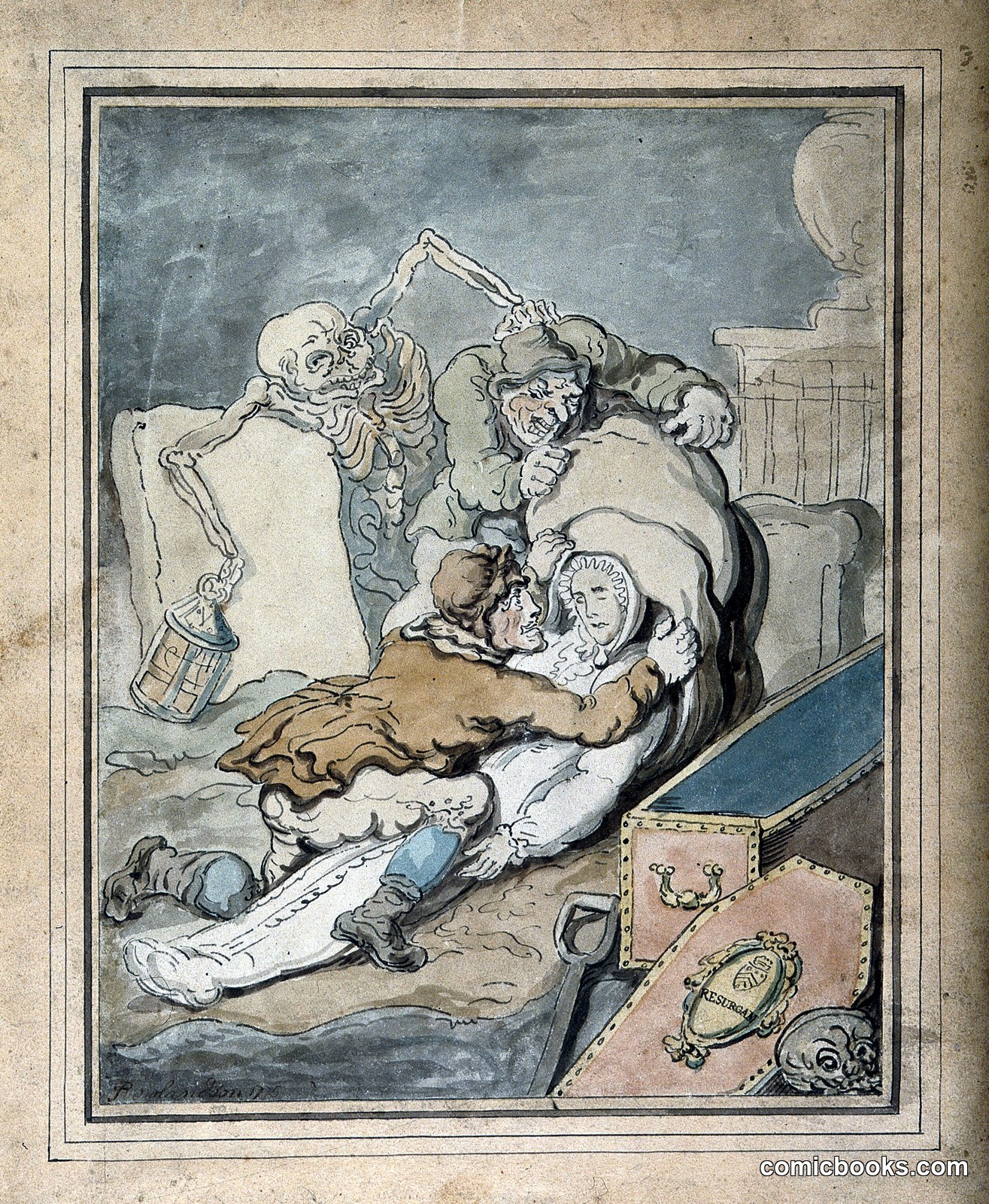 Death the Nightwatchman Surprises the Resurrection Men by http://data.europeana.eu/agent/148260