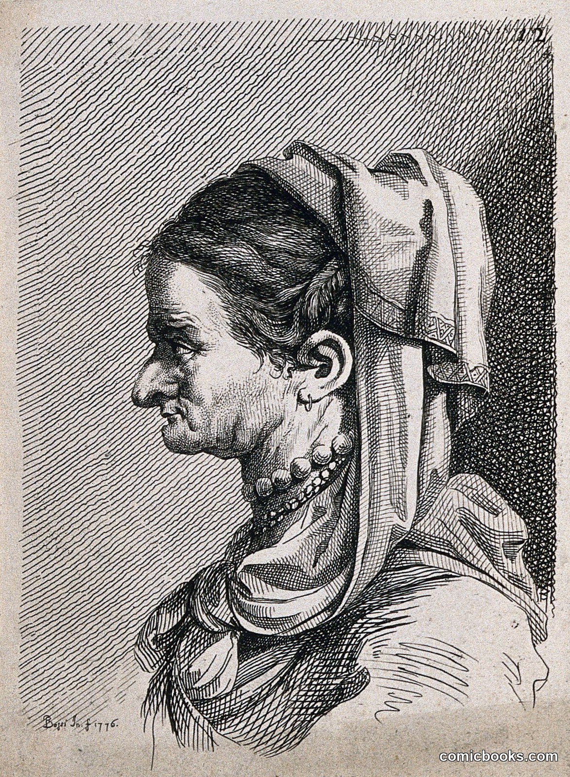 Physiognomic Study by Benigno Bossi