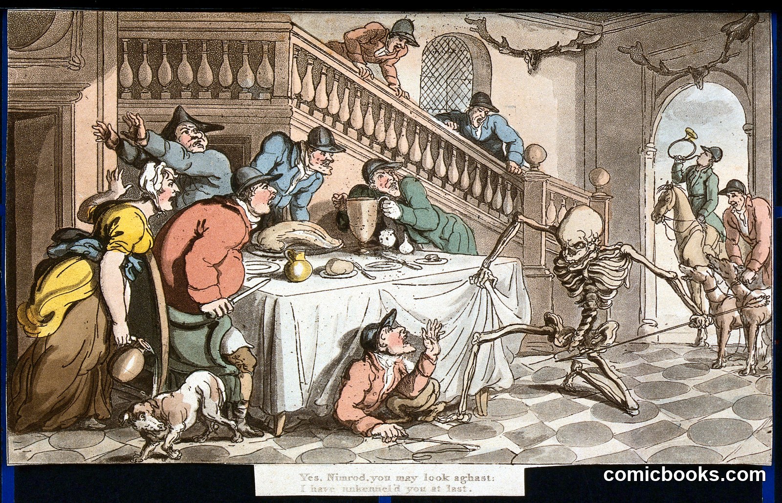 The Dance of Death: The Hunter Unkennelled by Thomas Rowlandson