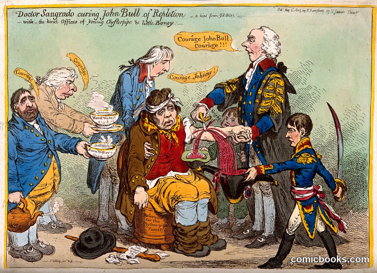 Doctor Sangrado Curing John Bull of Repletion by http://data.europeana.eu/agent/148259