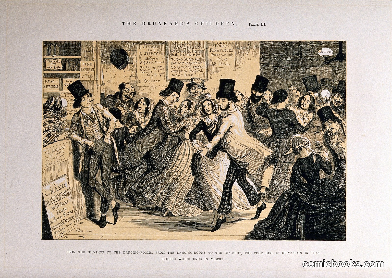 The Drunkard's Children, Plate III by George Cruikshank