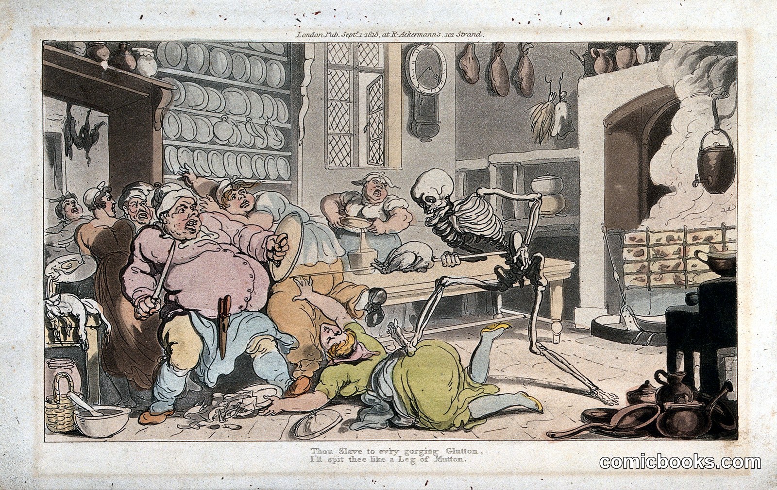 The Dance of Death: The Kitchen by Thomas Rowlandson