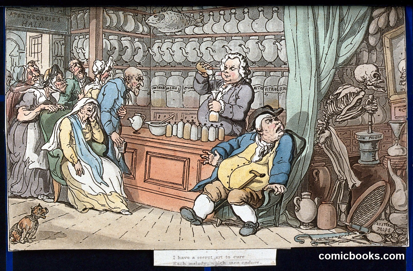 The Dance of Death: The Apothecary by Thomas Rowlandson