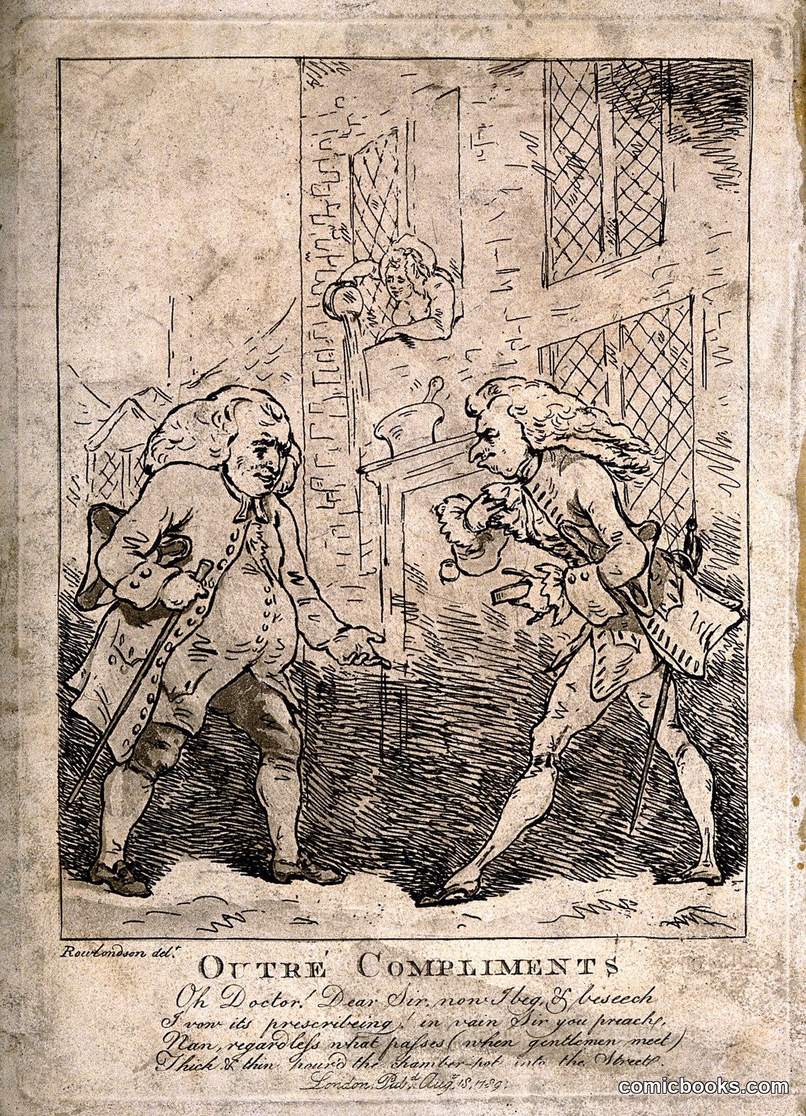 Outre Compliments by Thomas Rowlandson