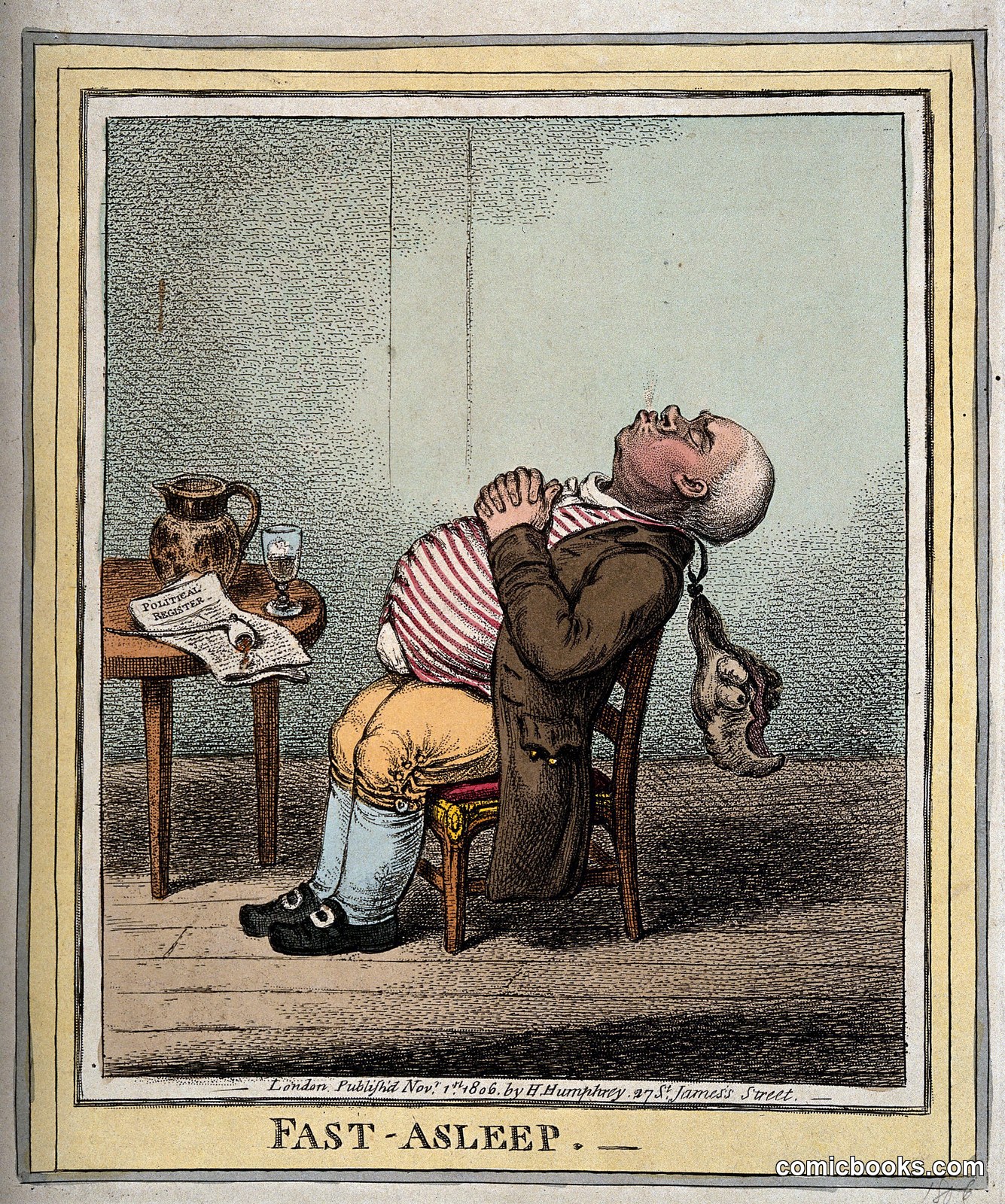 *Fast Asleep* by James Gillray