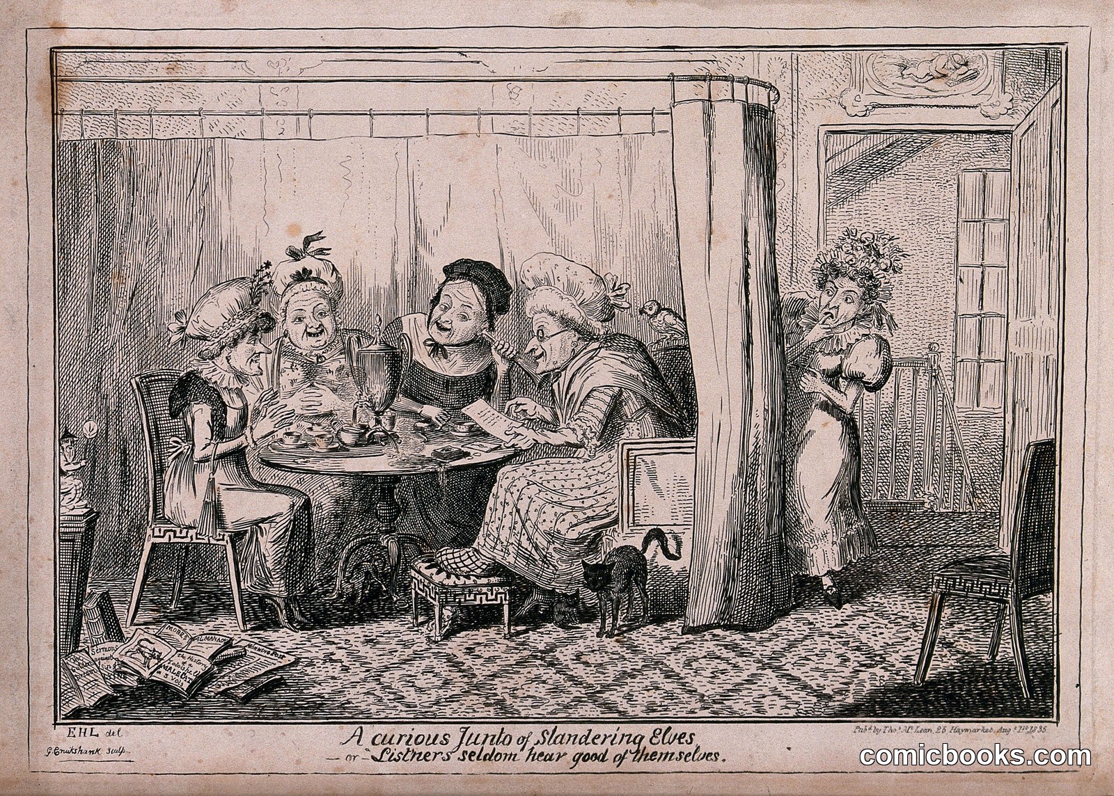 A Curious Junto of Slandering Elves, or Ladies Seldom Hear Good of Themselves