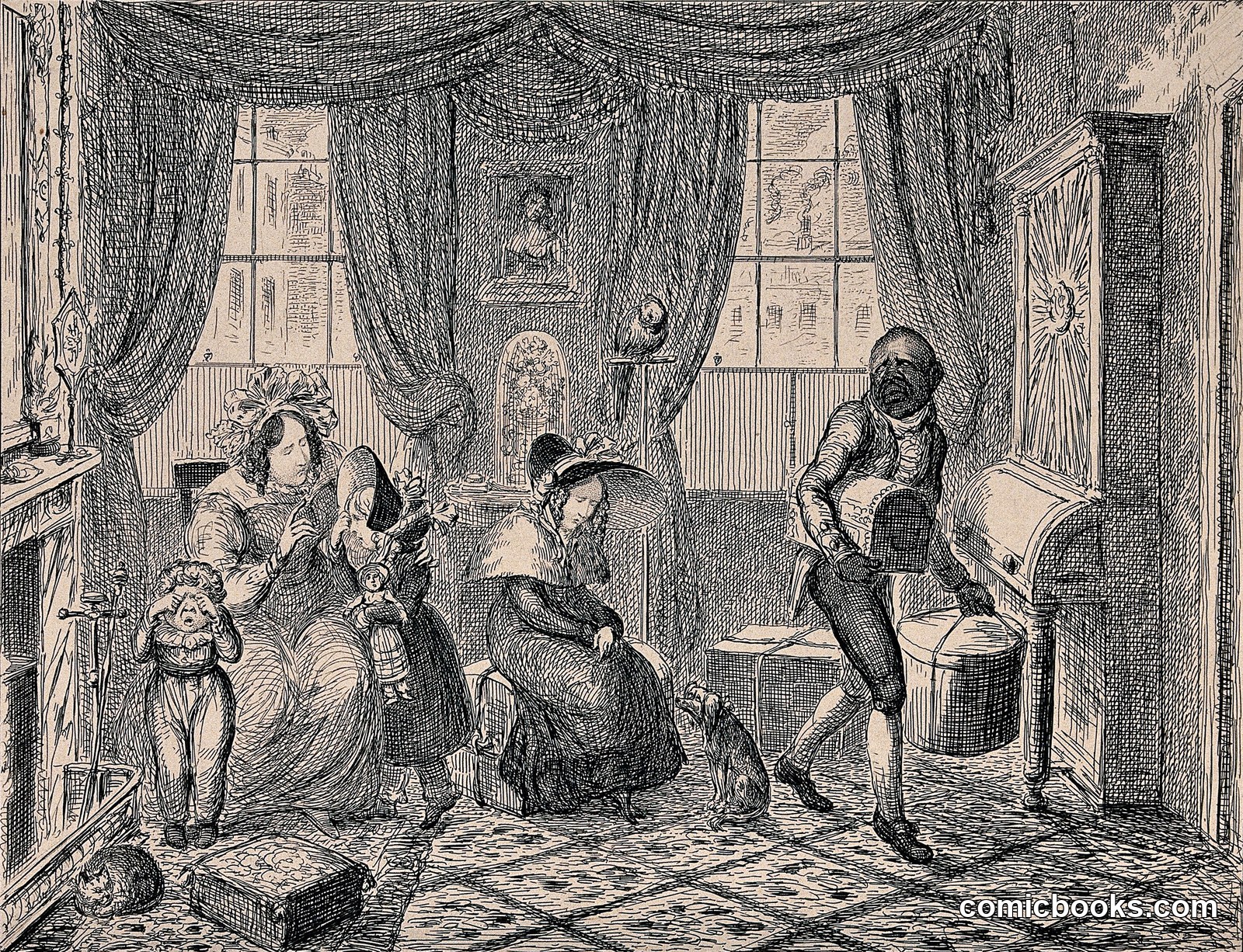 A Family Returns from Holiday