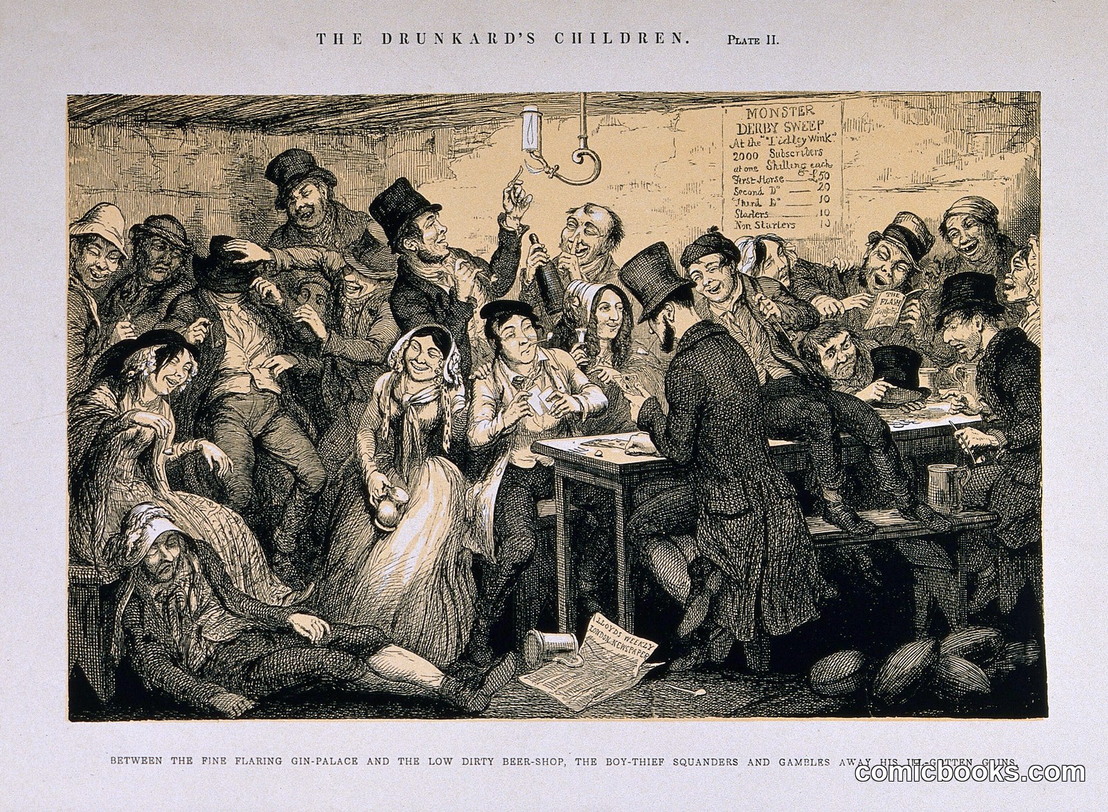 The Drunkard's Children, Plate II by George Cruikshank