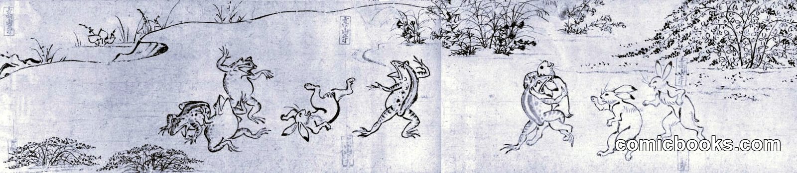 Chōjū-giga — animal contest by attributed to Toba Sōjō