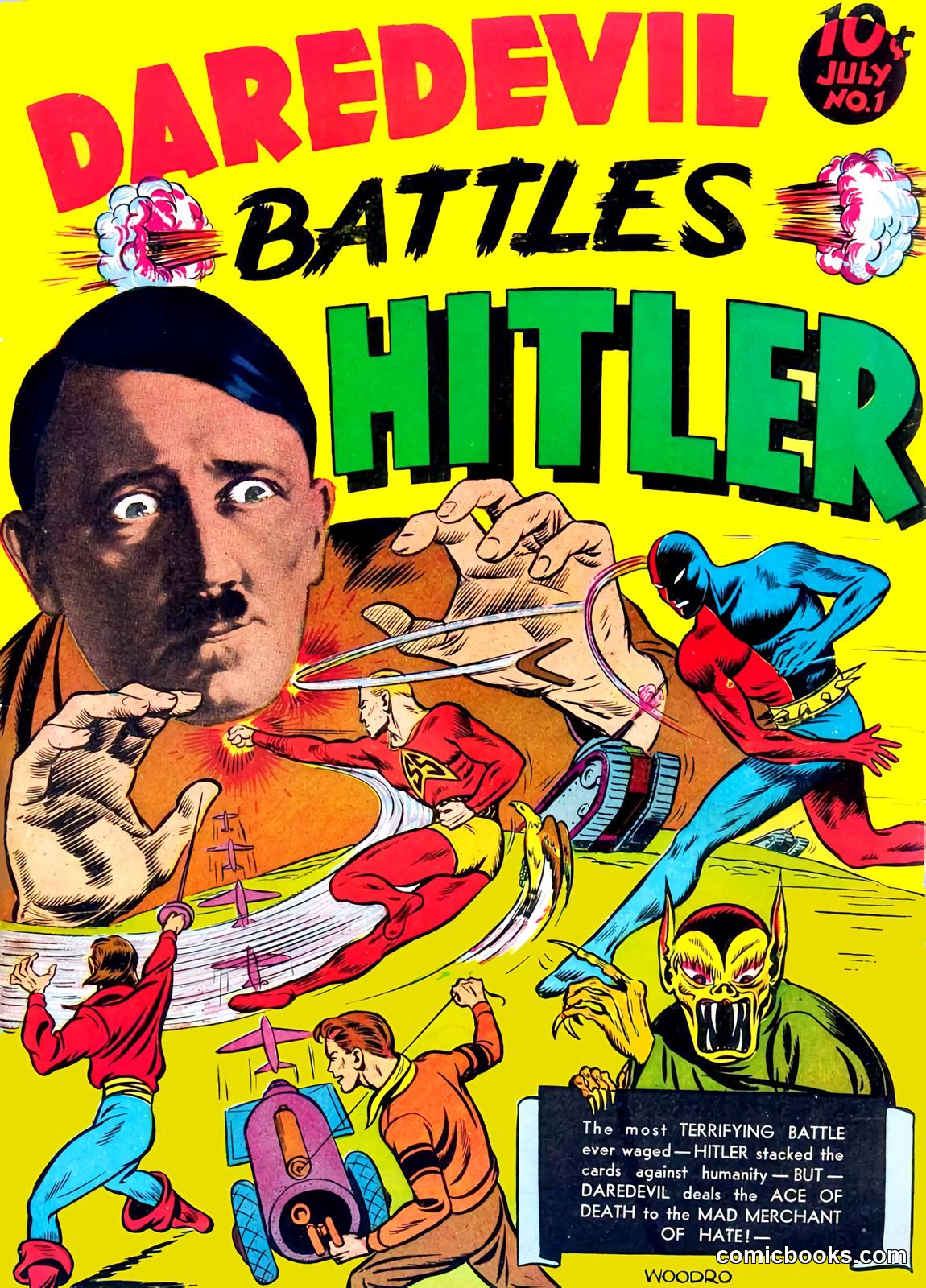 Daredevil Battles Hitler by Charles Biro