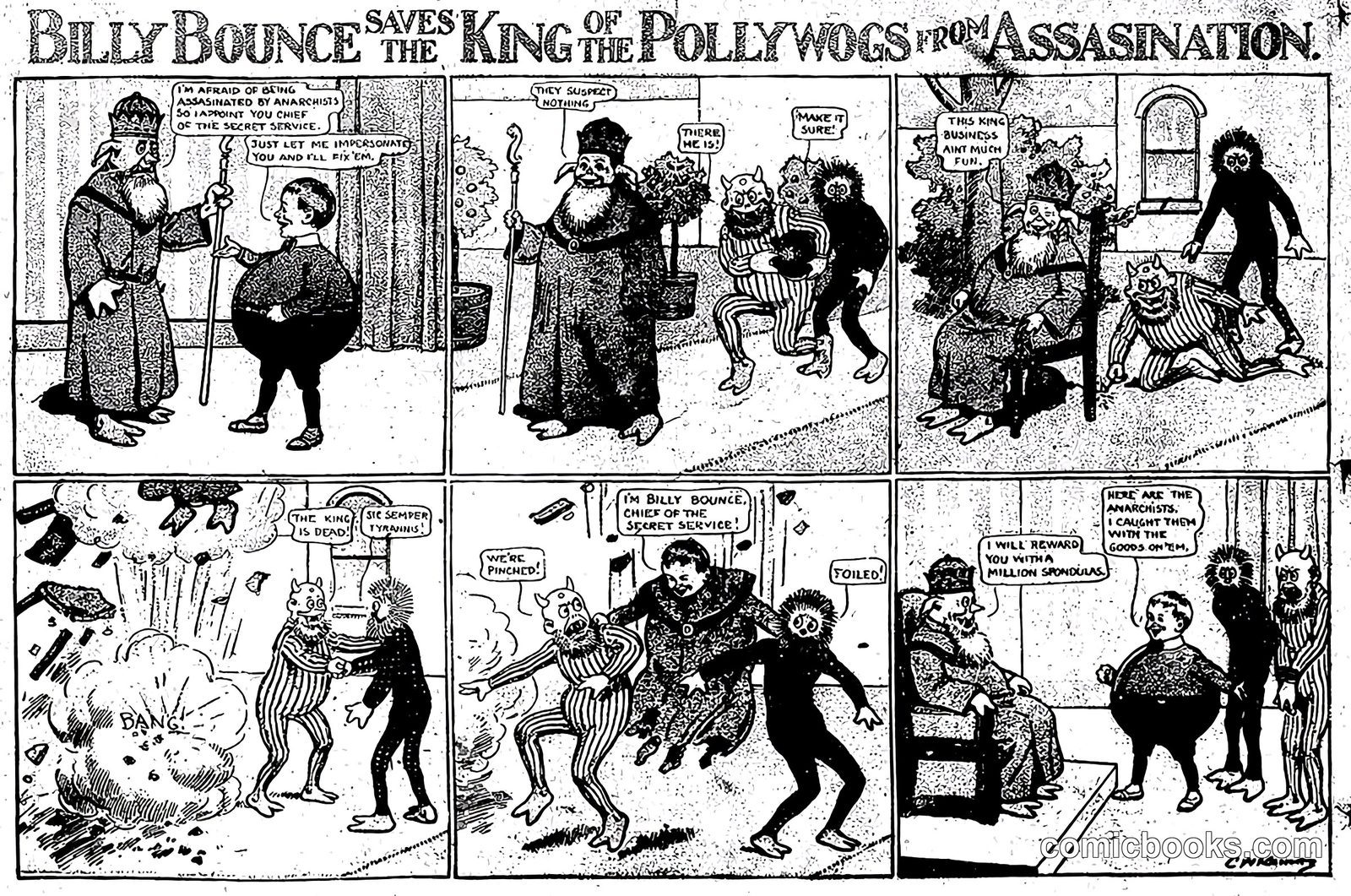 Billy Bounce Saves the King of the Polly Wogs from Assassination