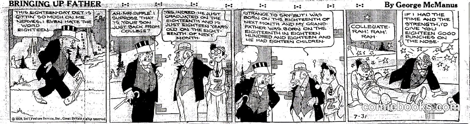 Bringing Up Father — 31 July 1929