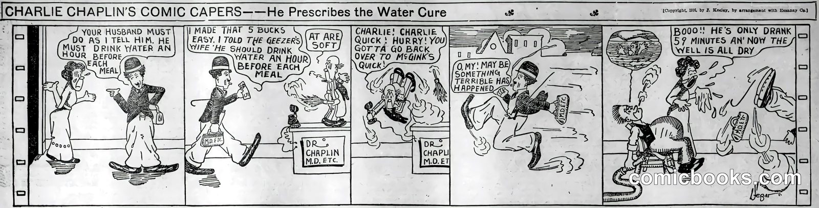 Charlie Chaplin's Comic Capers — 'He Prescribes the Water Cure'