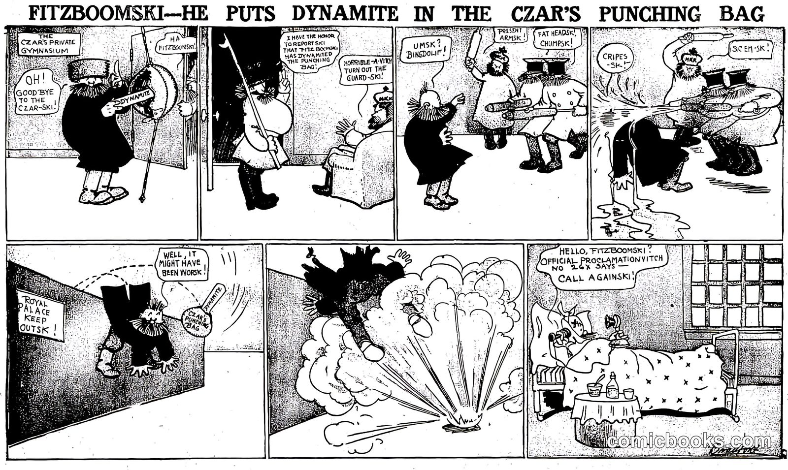 Fizzboomski—He Puts Dynamite in the Czar's Punching Bag