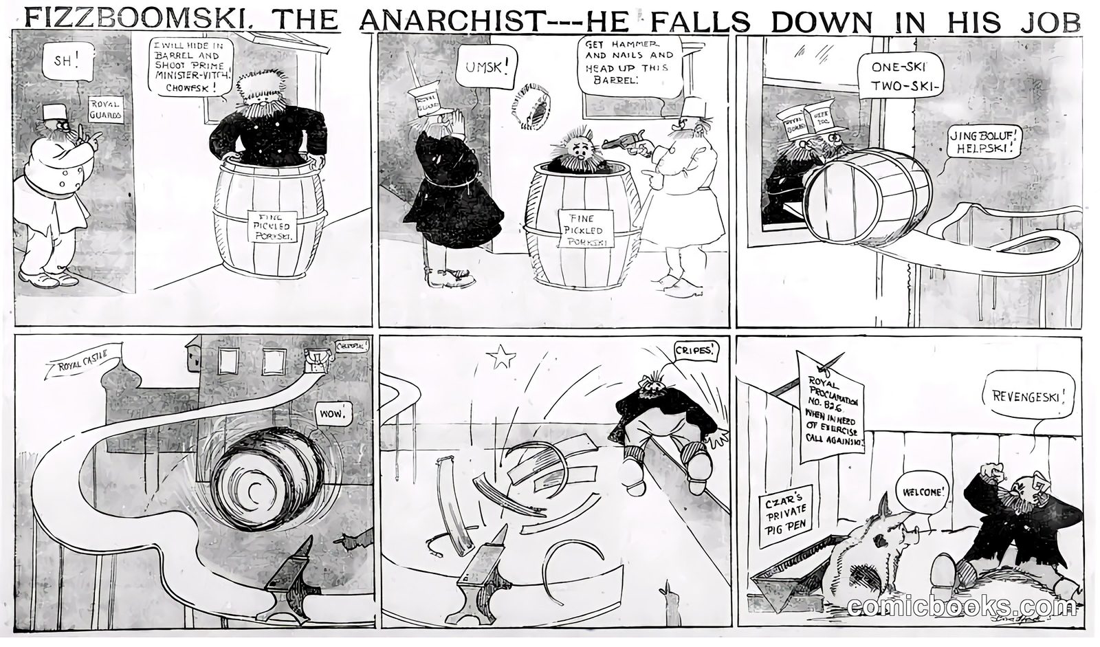 Fizzboomski the Anarchist—He Falls Down in His Job