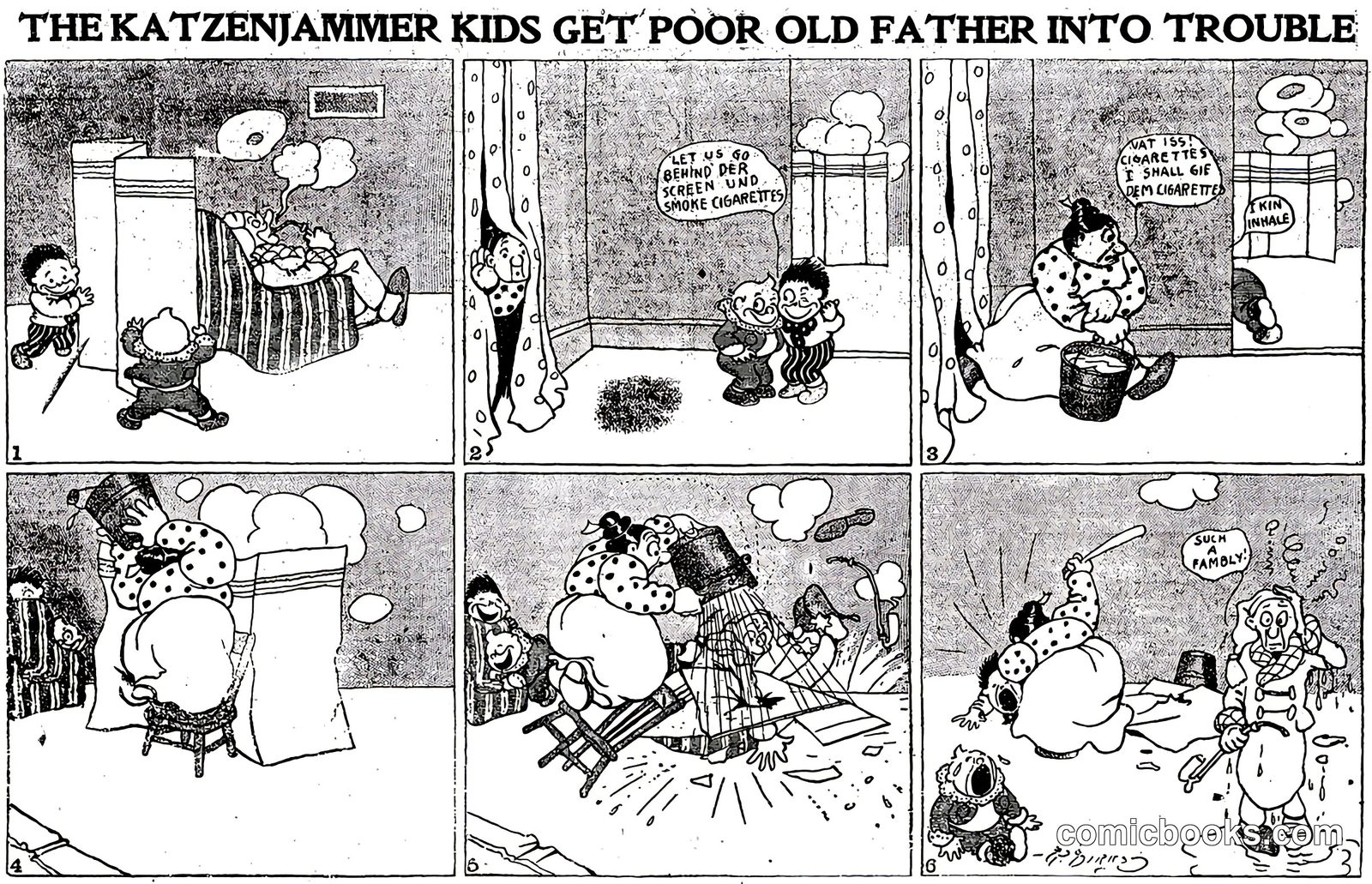 The Katzenjammer Kids Get Poor Old Father Into Trouble