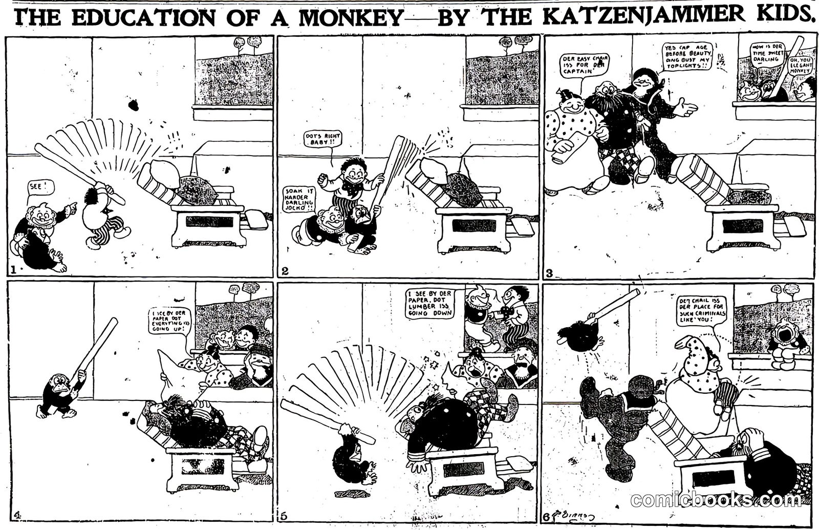 The Katzenjammer Kids — "The Education of a Monkey"