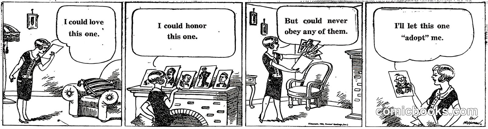 Comic Strip Panel Sequence