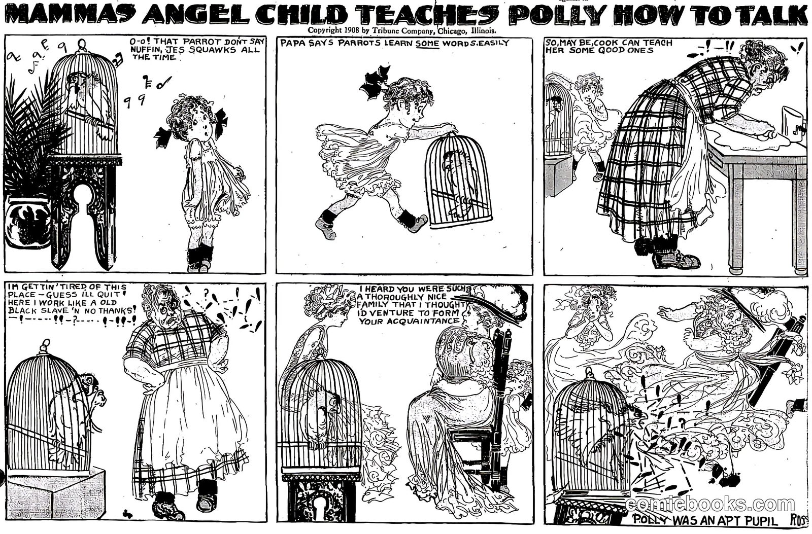 Mamma's Angel Child Teaches Polly How to Talk