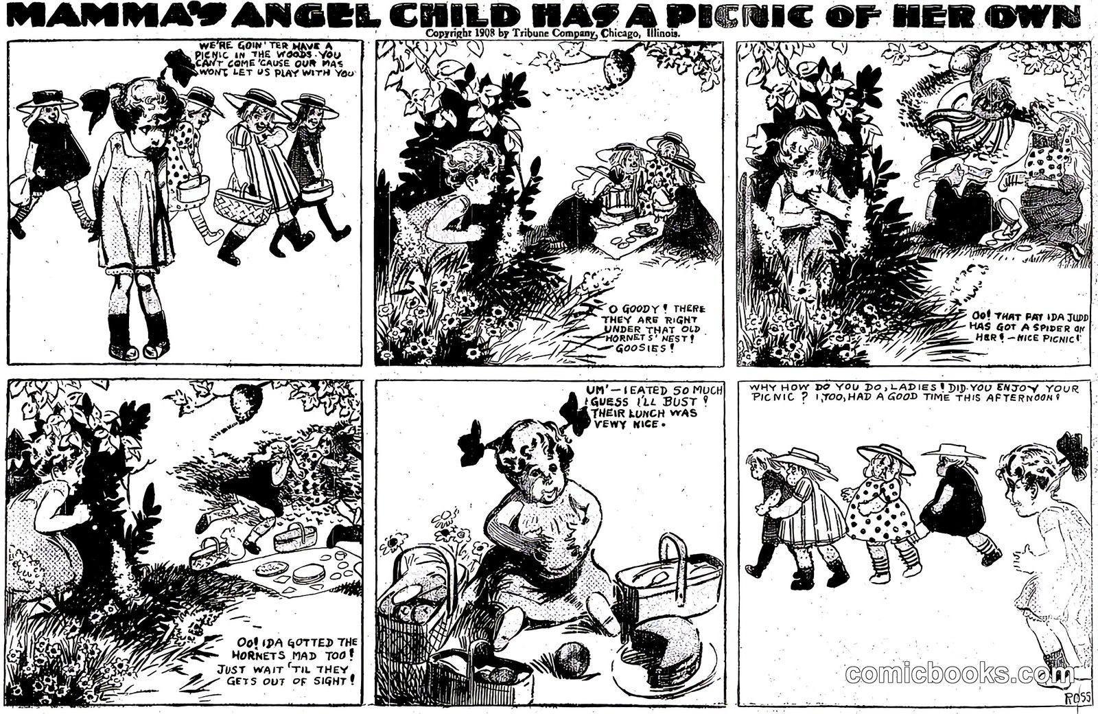 Mamma's Angel Child Has a Picnic of Her Own