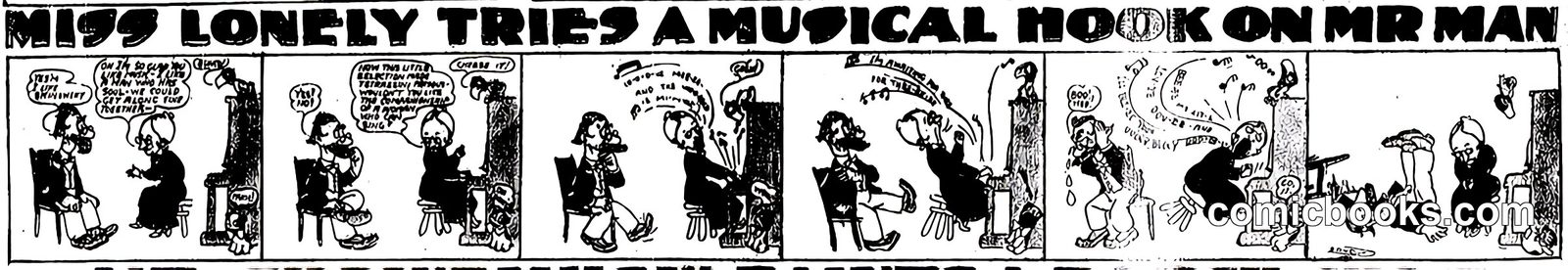 Miss Lonely Tries a Musical Hook on Mr Man