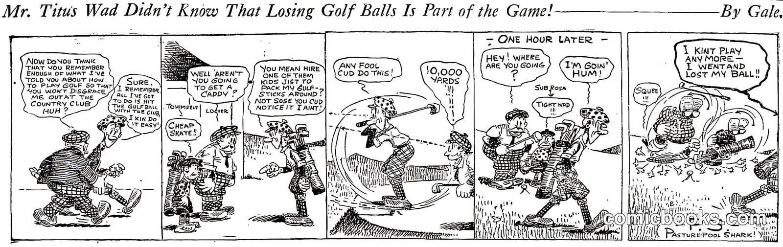 Mr. Titus Wad Didn't Know That Losing Golf Balls Is Part of the Game!