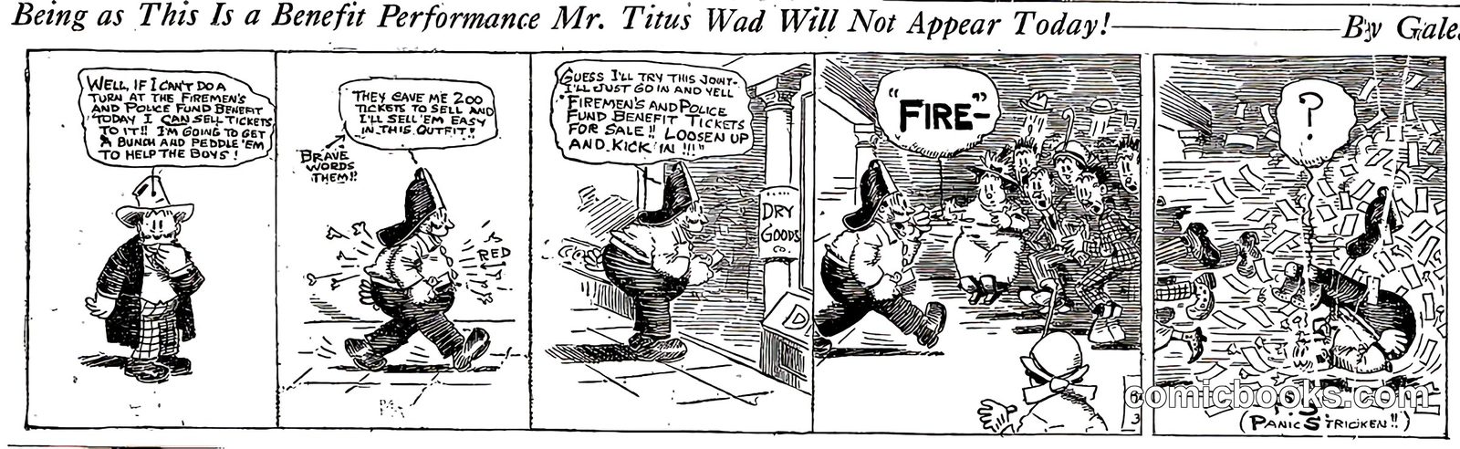 Being as This Is a Benefit Performance Mr. Titus Wad Will Not Appear Today!