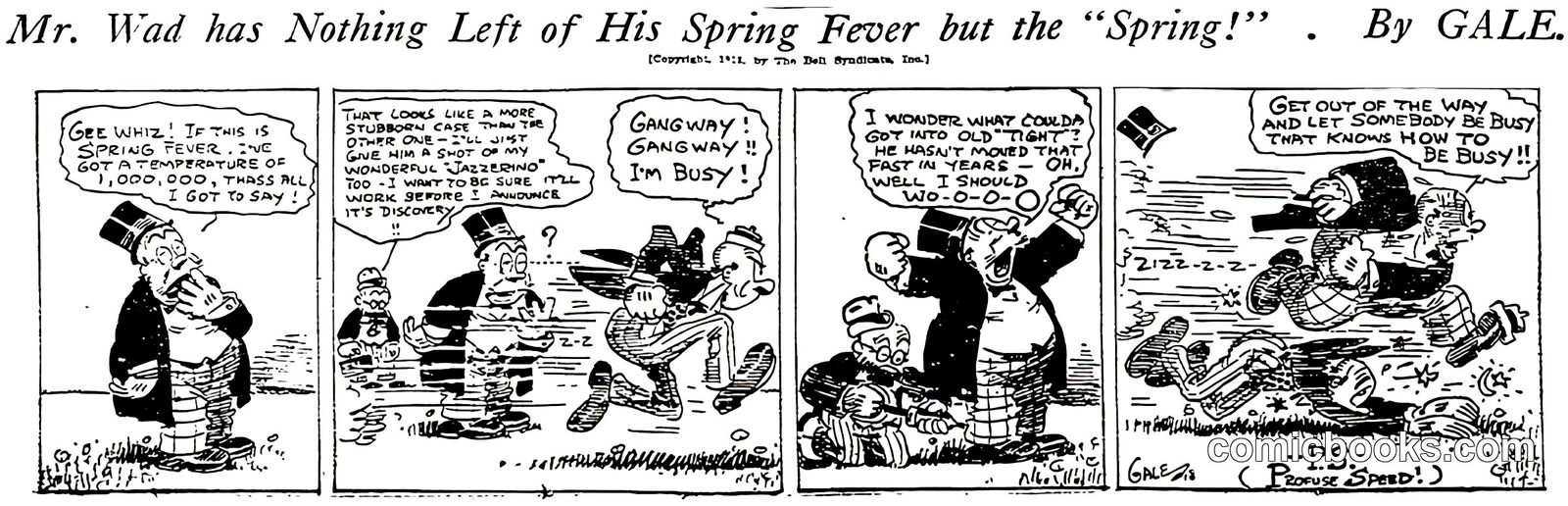 Mr. Wad Has Nothing Left of His Spring Fever but the 'Spring!'
