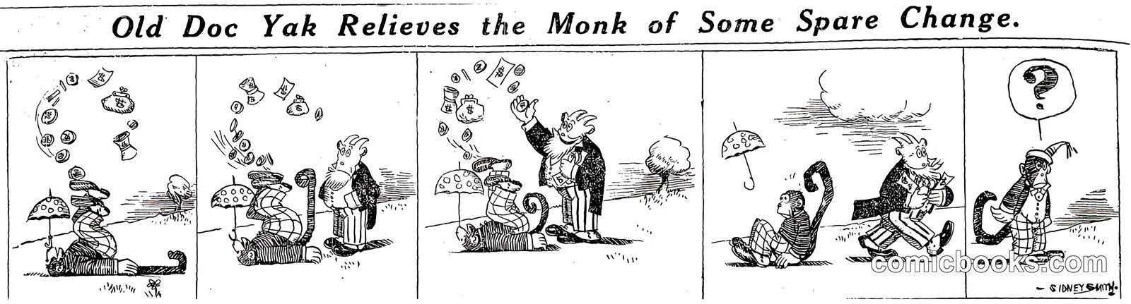 Old Doc Yak Relieves the Monk of Some Spare Change