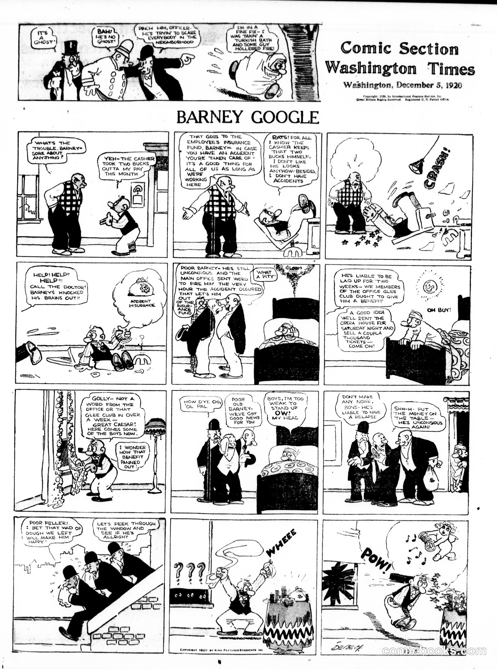 Barney Google — The Washington Times, December 5, 1920