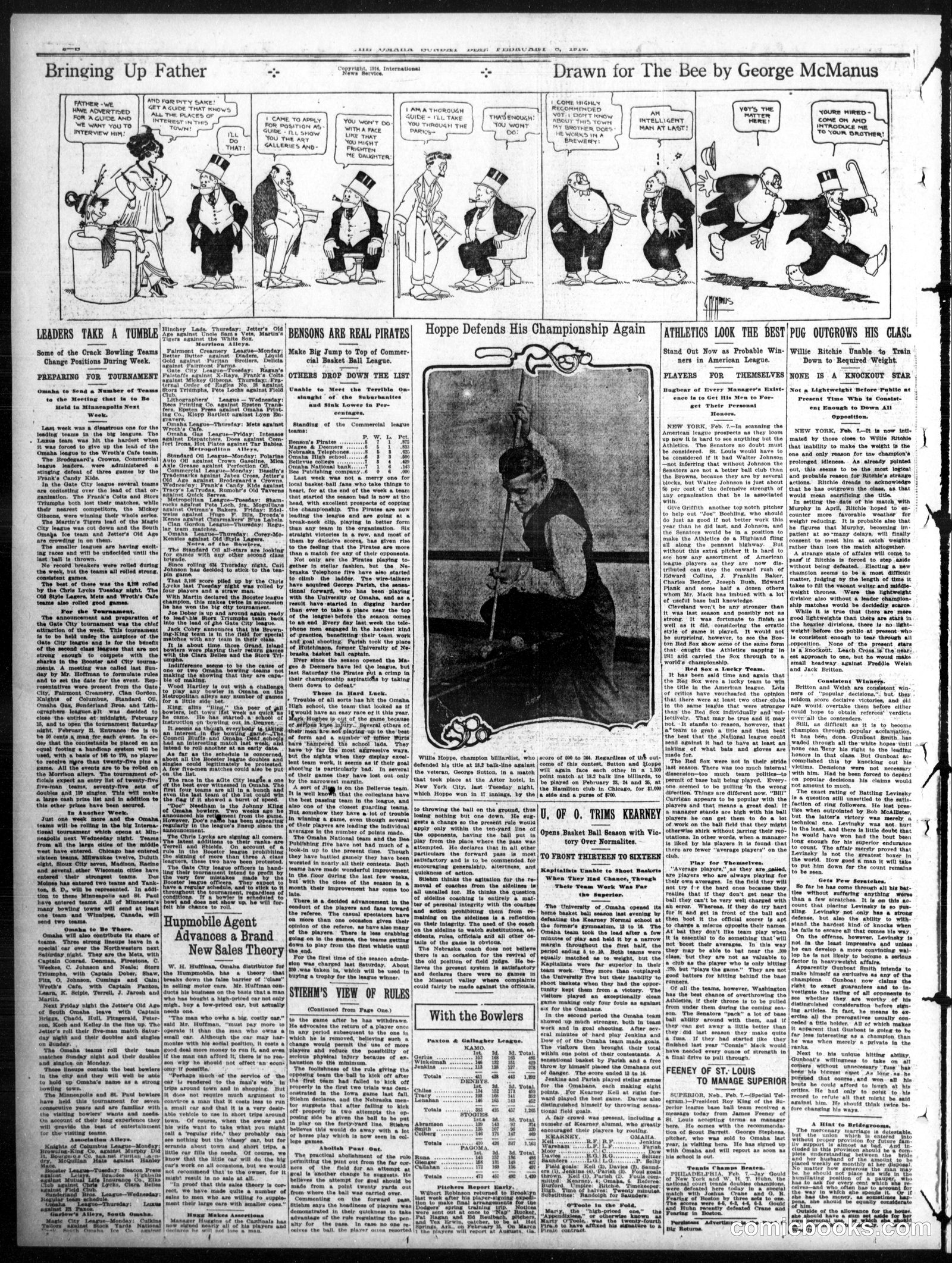 Bringing Up Father — Omaha Daily Bee, February 8, 1914