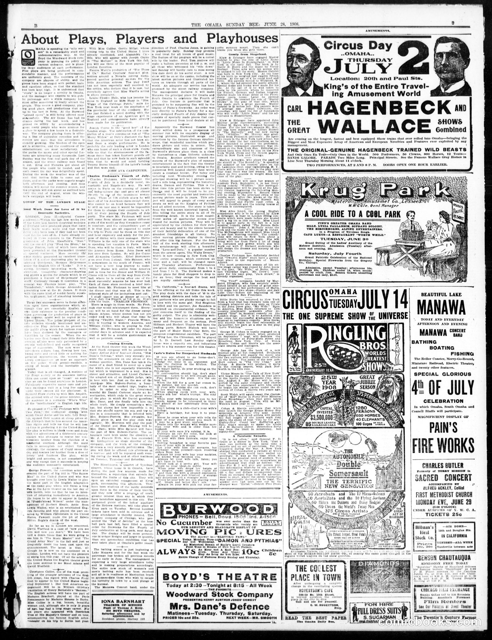 Buster Brown — Omaha Daily Bee, June 28, 1908