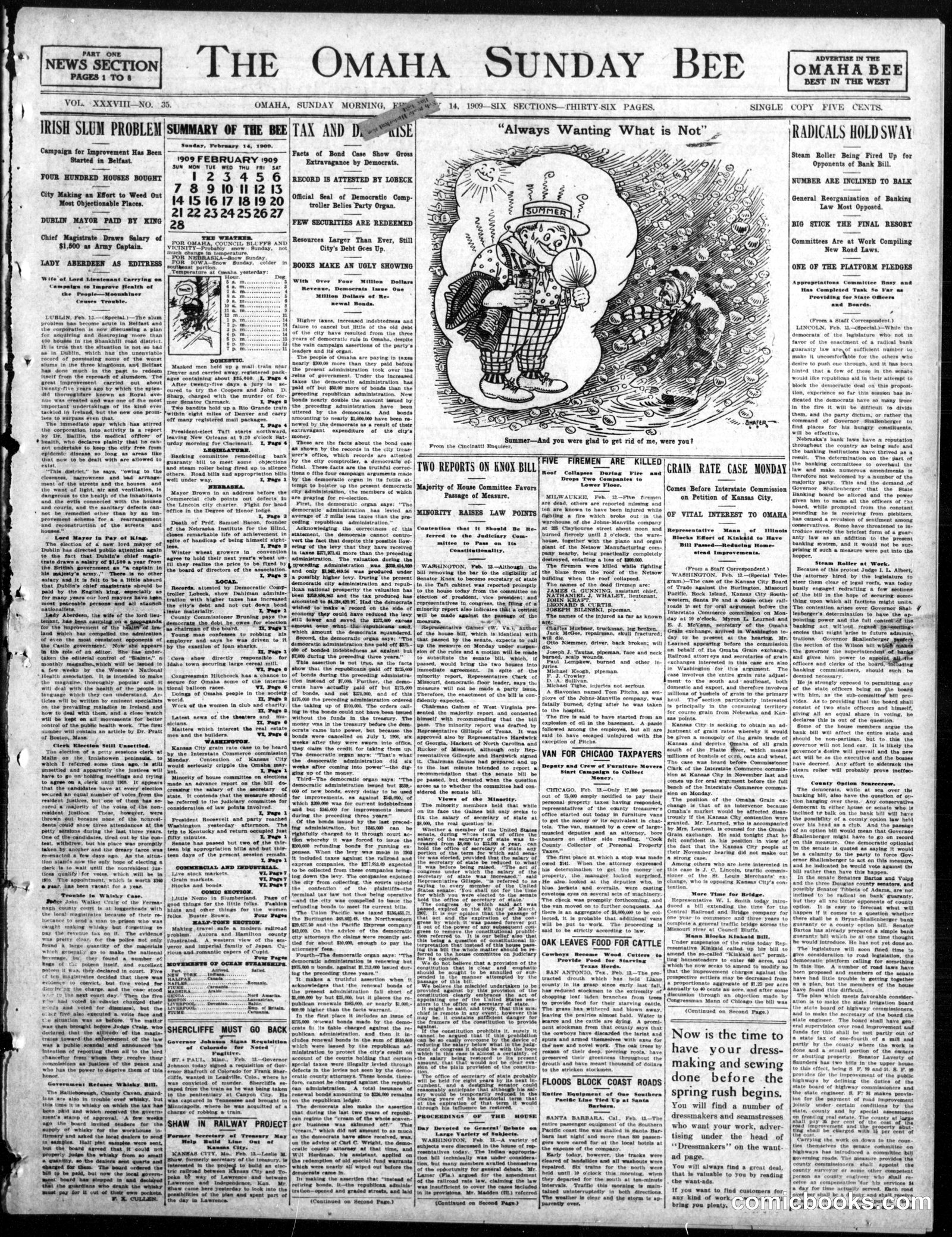 Buster Brown — Omaha Sunday Bee, February 14, 1909