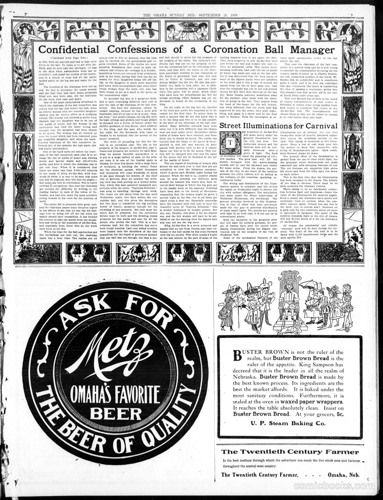 Buster Brown — Omaha Daily Bee, September 26, 1909