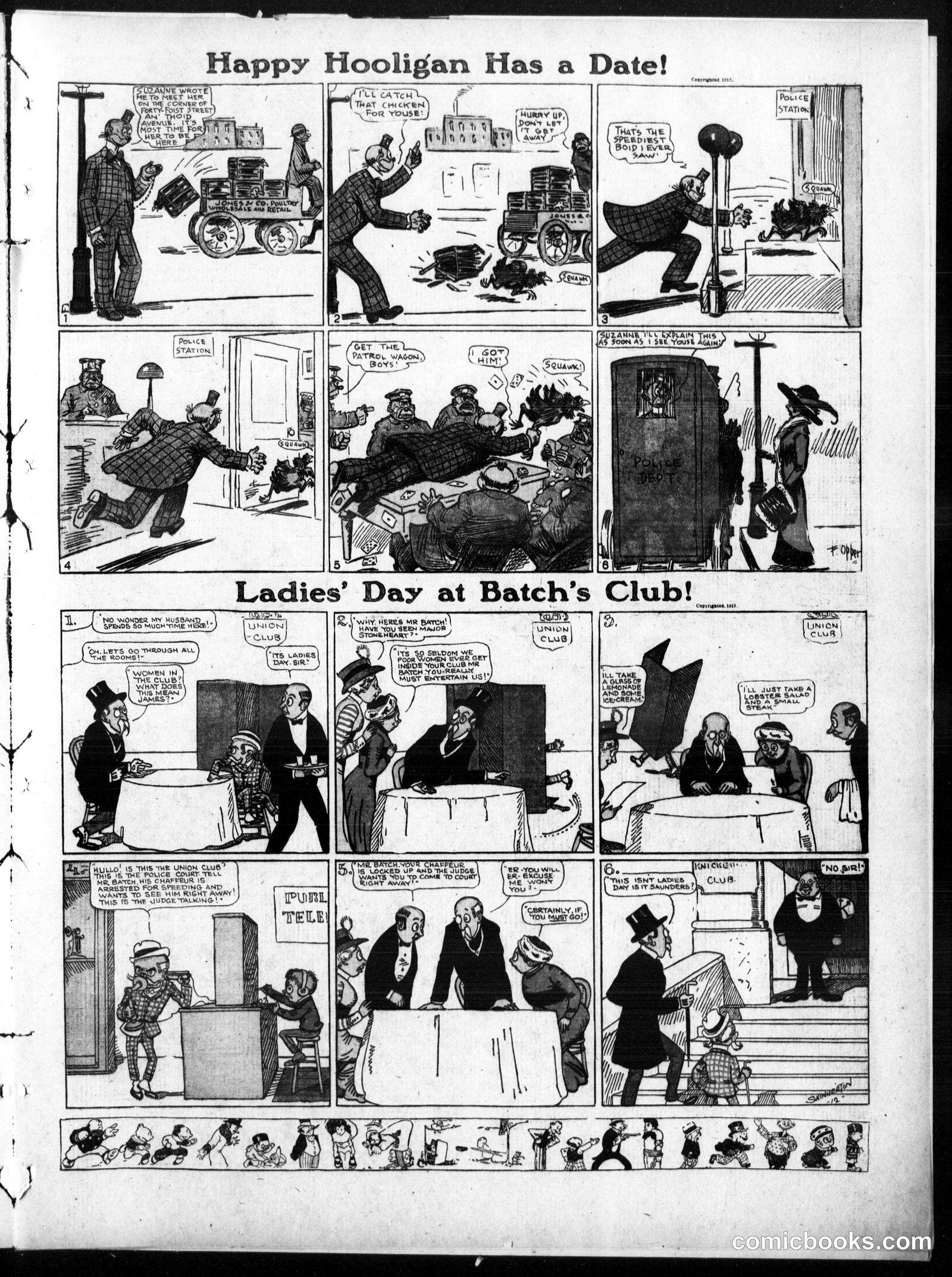 Happy Hooligan — Omaha Daily Bee, February 2, 1913
